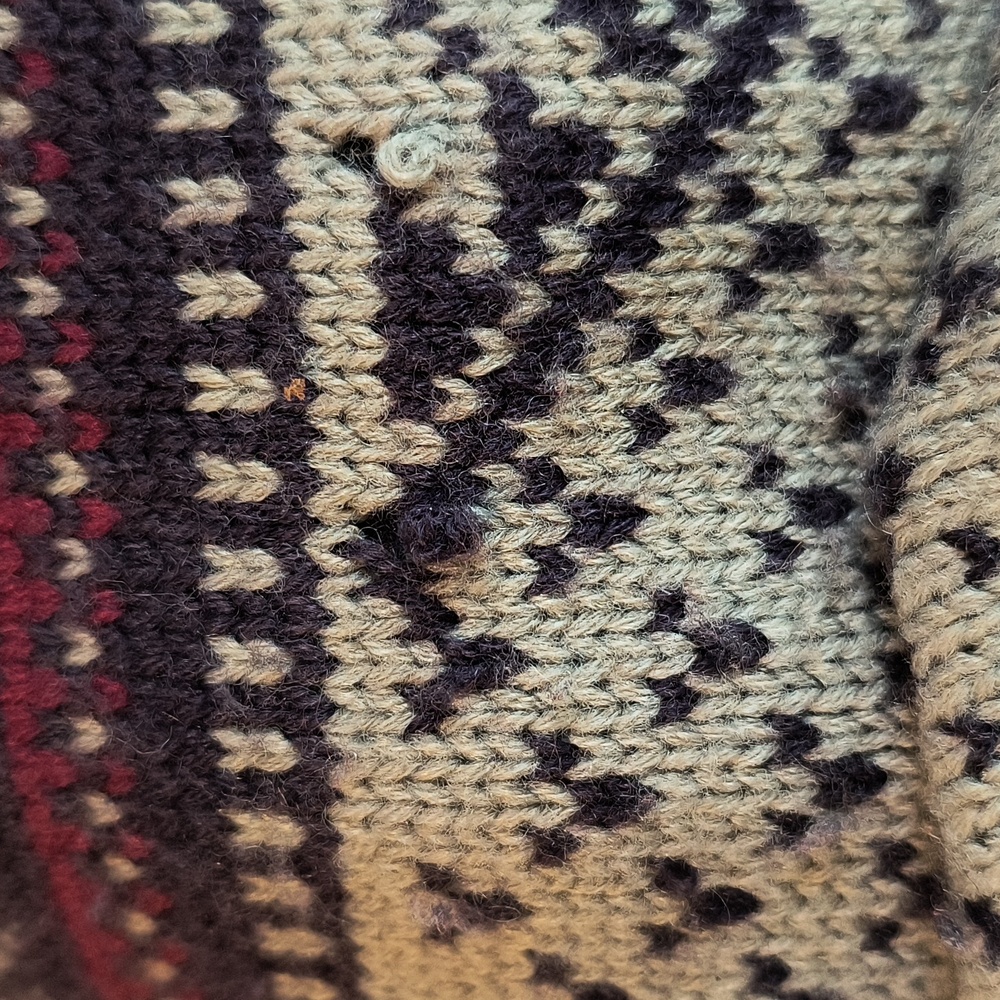 Vintage Patterned Knit Sweater - Picture 4 of 5